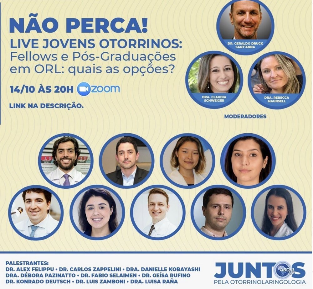 Live: Fellows e Pós-Graduações em ORL